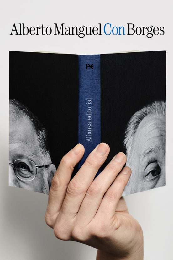 Libro CON BORGES de MANGUEL ALBERTO en Colombia, ensayo