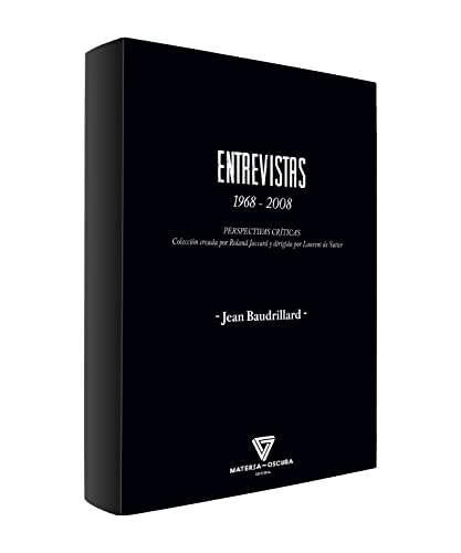 Libro ENTREVISTAS 1968 2008 de JEAN BAUDRILLARD en Colombia, filosofia
