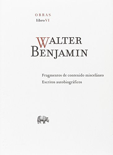 Libro WALTER BENJAMIN OBRAS LIBRO VI de BENJAMIN WALTER en Colombia, filosofia