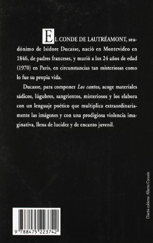 Libro CANTOS DE MALDOROR de DUCASSE ISSIDORE en Colombia, poesia