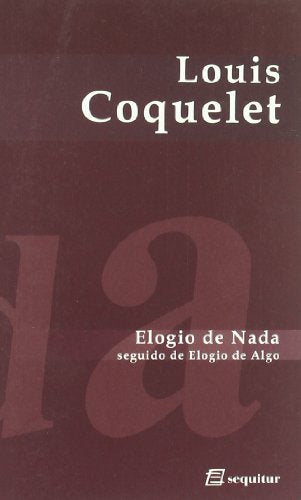 Libro ELOGIO DE LA NADA de COQUELET LOUIS en Colombia, filosofia