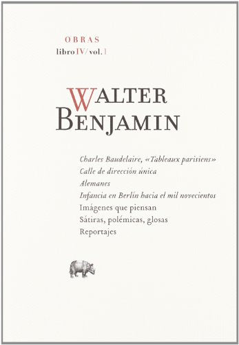 Libro WALTER BENJAMIN OBRAS COMP LI IV VOL 1 de BENAJAMIN WALTER en Colombia, filosofia