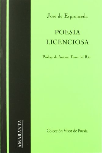Libro POESIA LICENCIOSA de DE ESPRONCEDA JOSE en Colombia, poesia