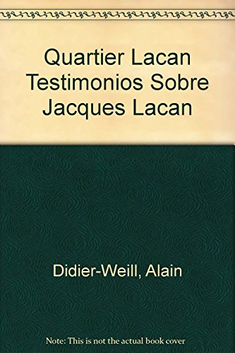 Libro Quartier Lacan Testimonios Sobre Jacques