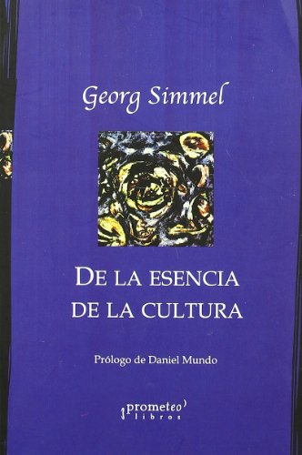 Libro DE LA ESCENCIA DE LA CULTURA de SIMMEL GEORG en Colombia, filosofia