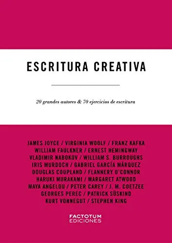 Libro Escritura Creativa, 20 Grandes Autores
