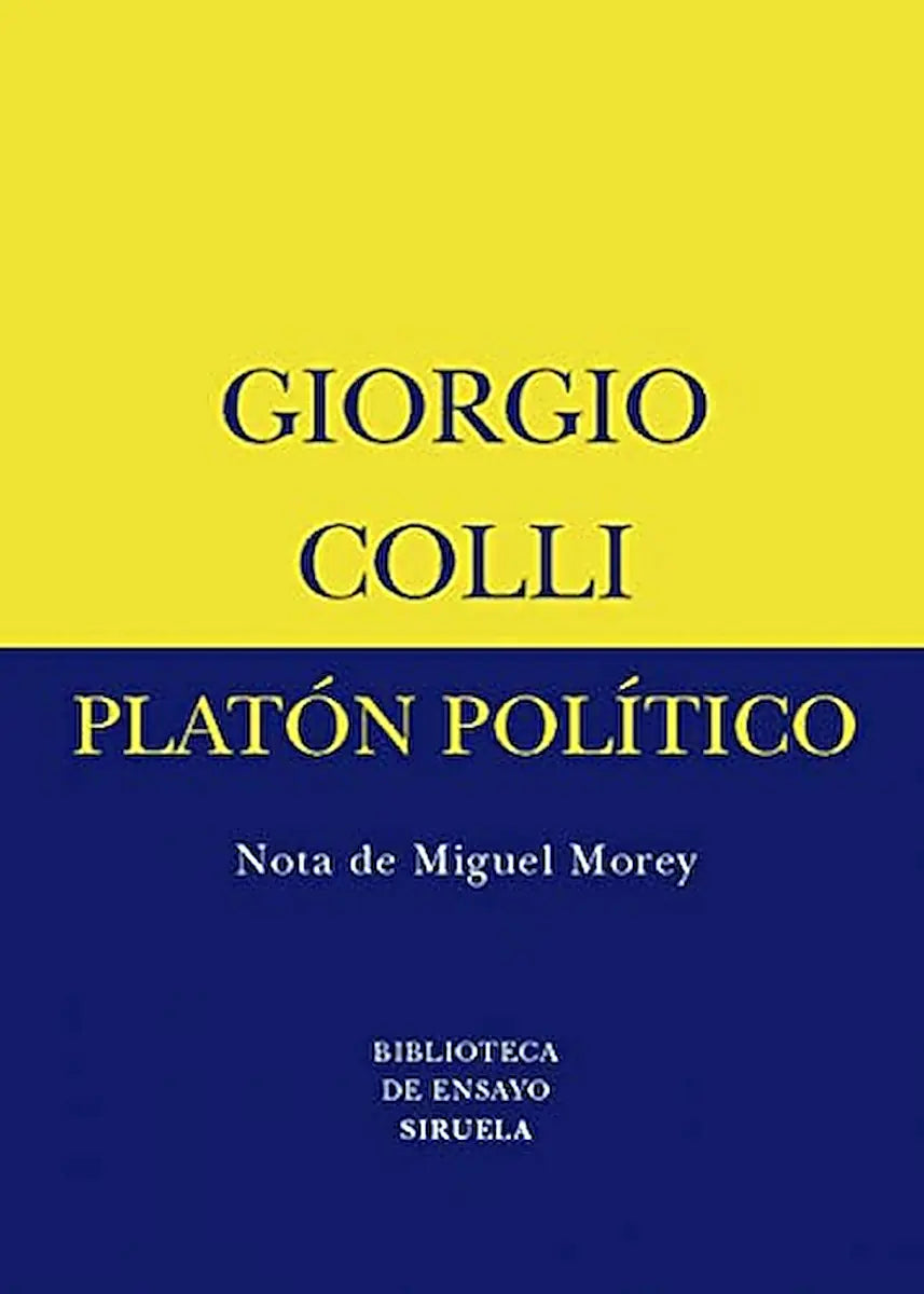 Libro PLATON POLITICO de COLLI GIORGIO en Colombia, filosofia