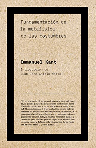 Libro Fundamentacion De La Metafisica De Las C