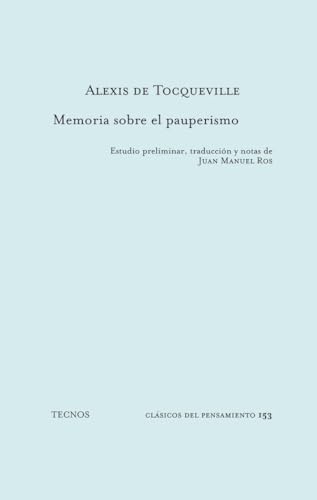 Libro MEMORIA SOBRE EL PAUPERISMO de DE TOQUEVILLE ALEXIS en Colombia, filosofia
