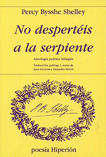 Libro NO DESPIERTES A LA SERPIENTE de BYSSHE SHELLEY PERCY en Colombia, poesia