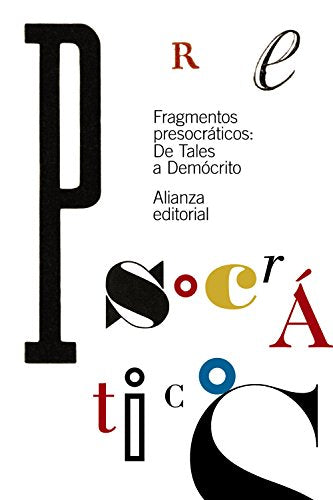 Libro Fragmentos Presocraticos De Tales A Demo