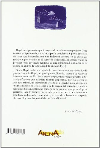 Libro HEGEL LA INQUIETUD DE LO NEGATIVO de NANCY JEAN-LUC en Colombia, filosofia