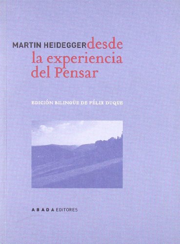 Libro DESDE LA EXPERIENCIA DEL PENSAR de MARTIN HEIDEGER en Colombia, filosofia