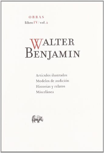 Libro WALTER BENJAMIN OBRAS LIBRO IV/VOL 2 de BENJAMIN WALTER en Colombia, filosofia
