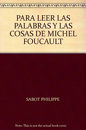 Libro Para Leer Las Palabras Y Las Cosas