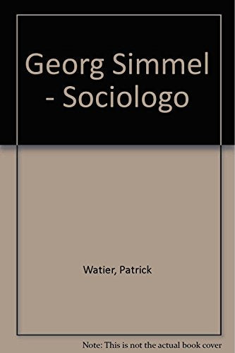 Libro GEORG SIMMEL SOCIOLOGO de WATIER PATRICK en Colombia, sociologia