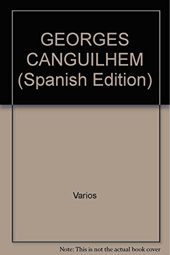 Libro GEORGES CANGUILHEM de DOMINIQUE LECCOURT en Colombia, filosofia