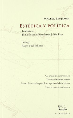 Libro ESTETICA Y POLITICA de BENJAMIN WALTER en Colombia, filosofia