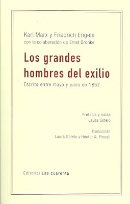 Libro LOS GRANDES HOMBRES DEL EXILIO de KARL MARX FRIEDRICH ENGELS en Colombia, filosofia