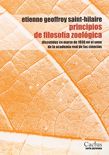 Libro Principios De Filosofia Zoologica