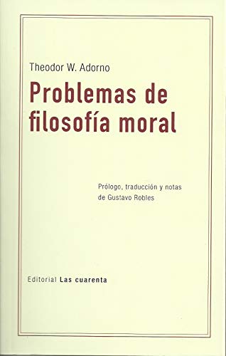 Libro PROBLEMAS DE FILOSOFIA MORAL de ADORNO THEODOR W en Colombia, filosofia
