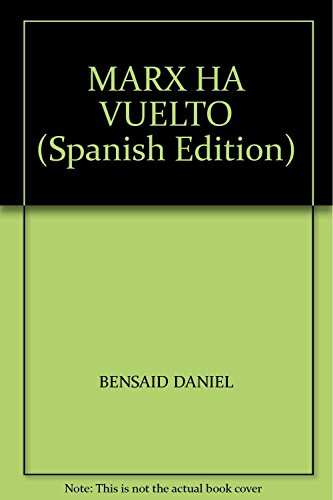 Libro MARX HA VUELTO de BENSAID DANIEL en Colombia, politica