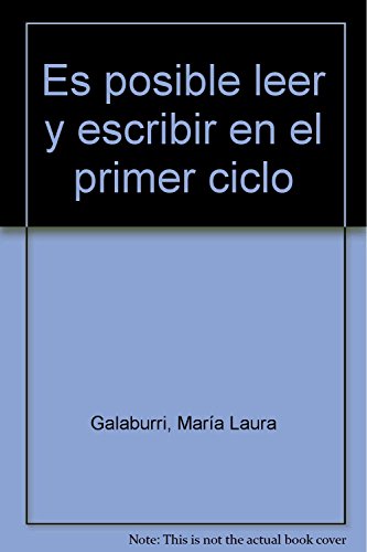 Libro Es Posible Leer Y Escribir En El Primer