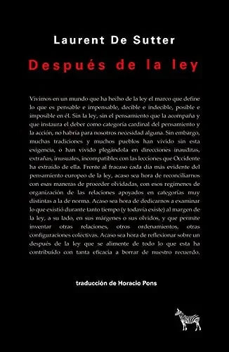 Libro DESPUES DE LA LEY de DE SUTTER LAURENT en Colombia, ensayo