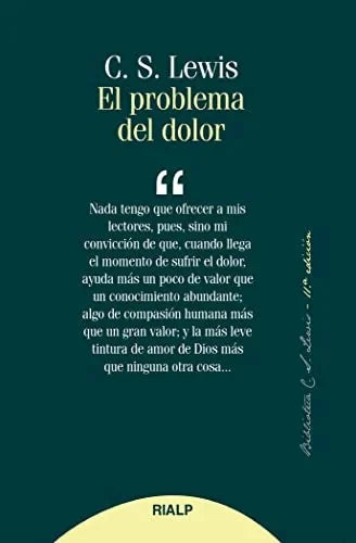 Libro EL PROBLEMA DEL DOLOR de LEWIS C.S. en Colombia, literatura