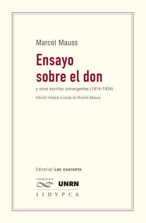 Libro ENSAYO SOBRE EL DON de MAUSS MARCEL en Colombia, antropologia