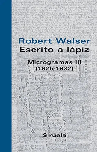 Libro ESCRITO A LAPIZ MICROGRAMAS III 1925 1932 de WALZER ROBERT en Colombia, literatura