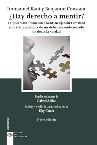Libro ¿HAY DERECHO A MENTIR? de KANT IMMANUEL- CONSTANT BENJAM en Colombia, filosofia