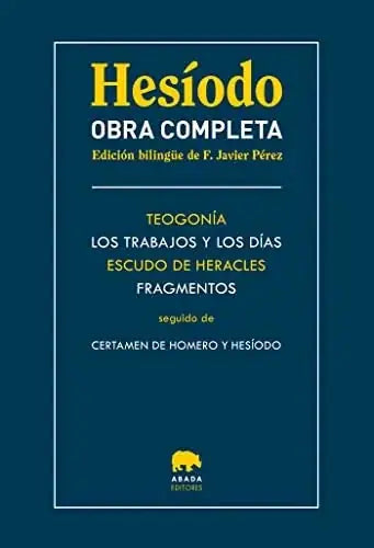 Libro HESIODO OBRA COMPLETA de HESIODO en Colombia, filosofia