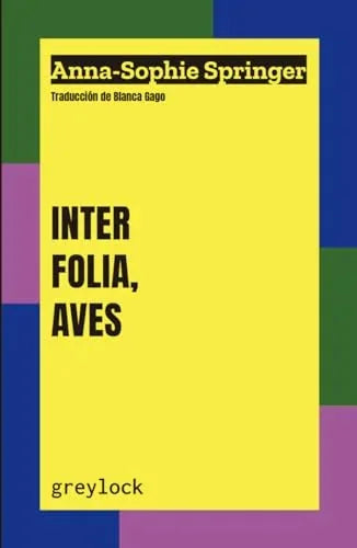 Libro INTER FOLIA AVES de SPRINGER ANNA SOPHIE en Colombia, arte