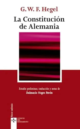 Libro LA CONSTITUCION DE ALEMANIA de HEGEL W.F.W. en Colombia, politica