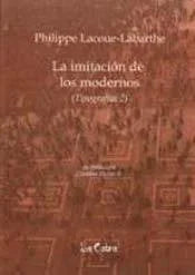 Libro LA IMITACION DE LOS MODERNOS TIPOGRAFIAS de LABARTHE PHILIPPE LACOUE en Colombia, filosofia