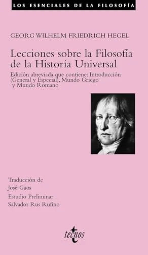 Libro LECCIONES SOBRE LA FILOFOFIA DE LA HISTORIA UNIVERSAL de HEGEL GEORG WILHELM en Colombia, filosofia