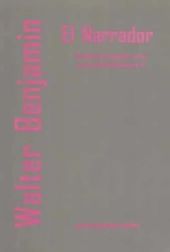 Libro El Narrador Introduccion Traduccion