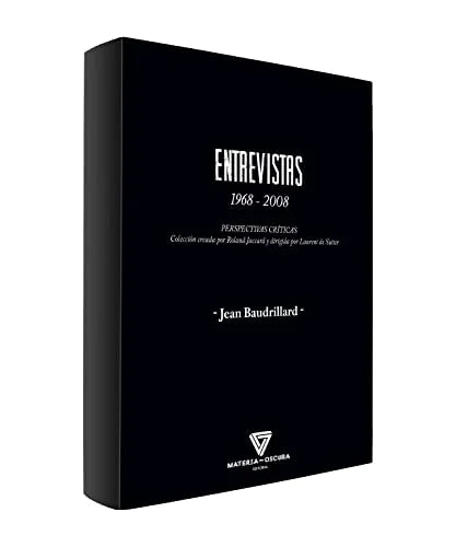 Libro ENTREVISTAS 1968 2008 de JEAN BAUDRILLARD en Colombia, filosofia