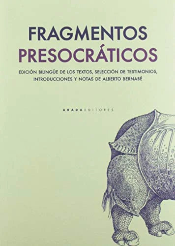 Libro FRAGMENTOS PRESOCRATICOS BILINGUE de BERNABE ALBERTO ED. en Colombia, filosofia