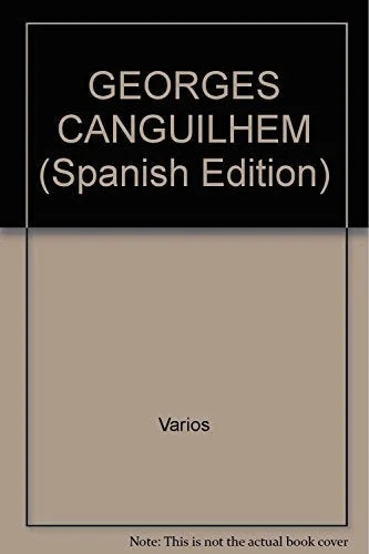 Libro GEORGES CANGUILHEM de DOMINIQUE LECCOURT en Colombia, filosofia