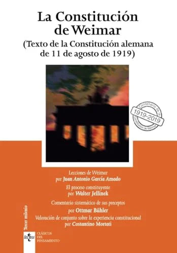 Libro LA CONSTITUCION DE WEIMAR de JELLINEK WALTER BUHLER OTTMAR en Colombia, politica
