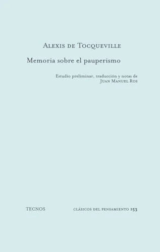 Libro MEMORIA SOBRE EL PAUPERISMO de DE TOQUEVILLE ALEXIS en Colombia, filosofia