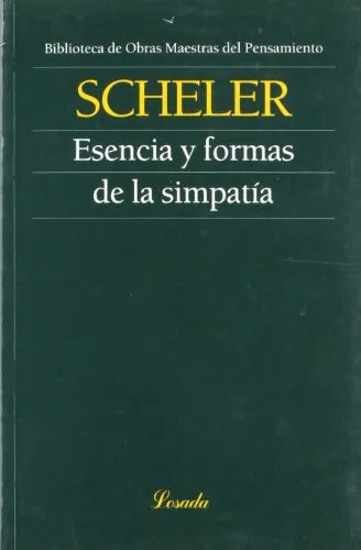 Libro Escencia Y Formas De La Simpatia