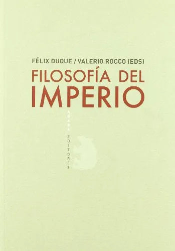 Libro Filosofia Del Imperio