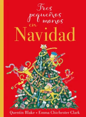 Libro TRES PEQUENOS MONOS EN NAVIDAD de BLAKE QUENTIN en Colombia, infantil
