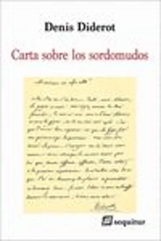 Libro CARTA SOBRE LOS SORDOMUDOS de DIDEROT DENIS en Colombia, literatura