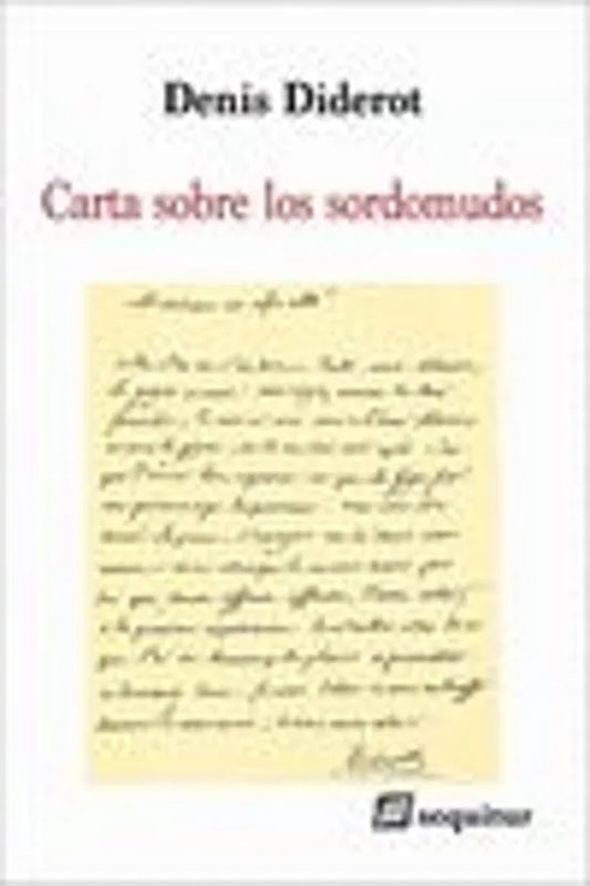 Libro CARTA SOBRE LOS SORDOMUDOS de DIDEROT DENIS en Colombia, literatura