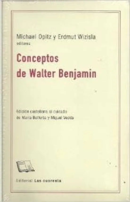 Libro CONCEPTOS DE WALTER BENJAMIN de OPITZ MICHAEL en Colombia, filosofia