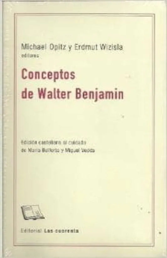 Libro CONCEPTOS DE WALTER BENJAMIN de OPITZ MICHAEL en Colombia, filosofia